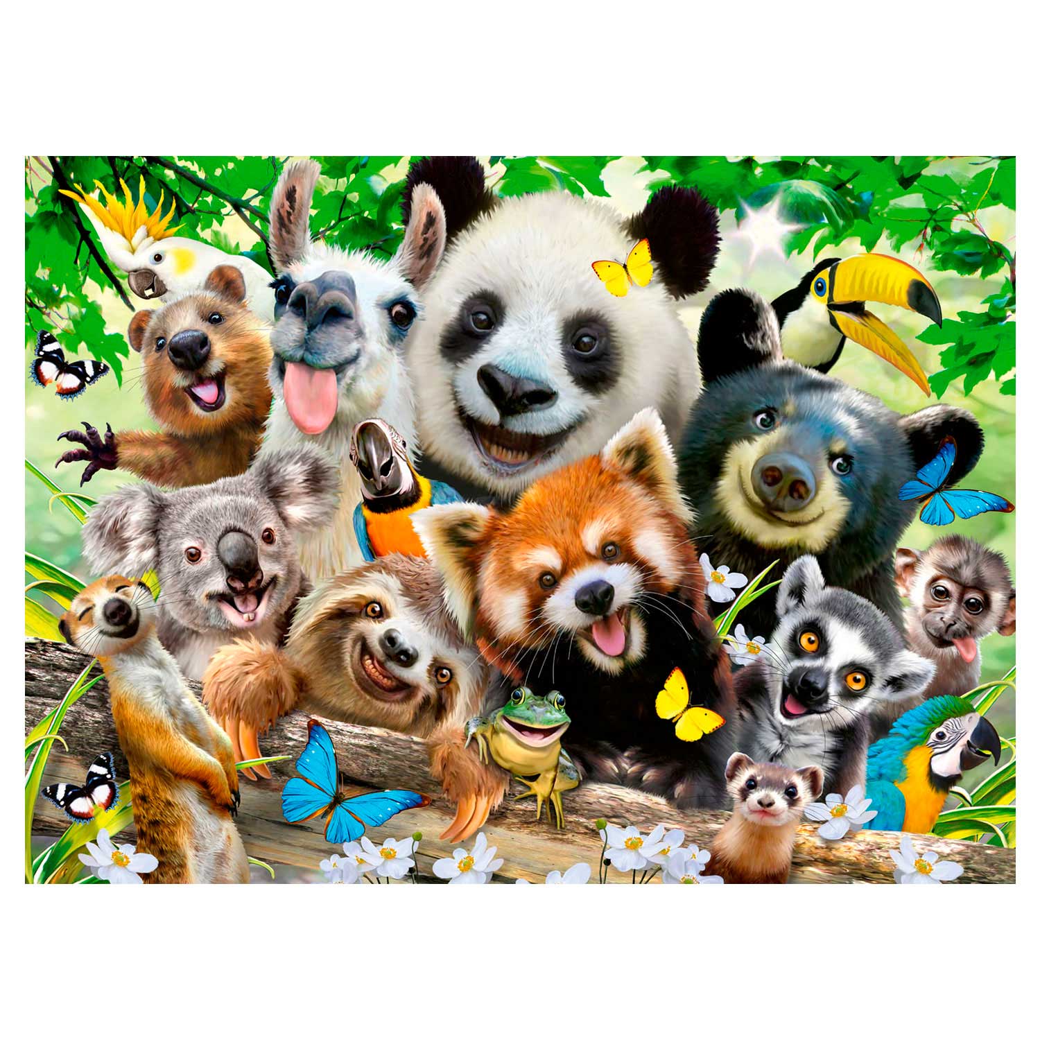 Ravensburger puzzel wildlife selfie 300 stukjes