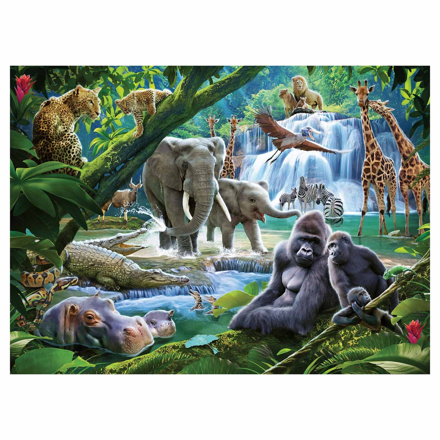 Ravensburger jungle dieren, 100st. xxl
