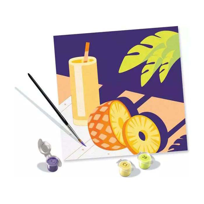 Ravensburger schilderen op nummer set - creatief schilderpakket ananas.