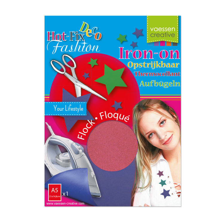 Vaessen creative • flock 21x14,8cm blister roze
