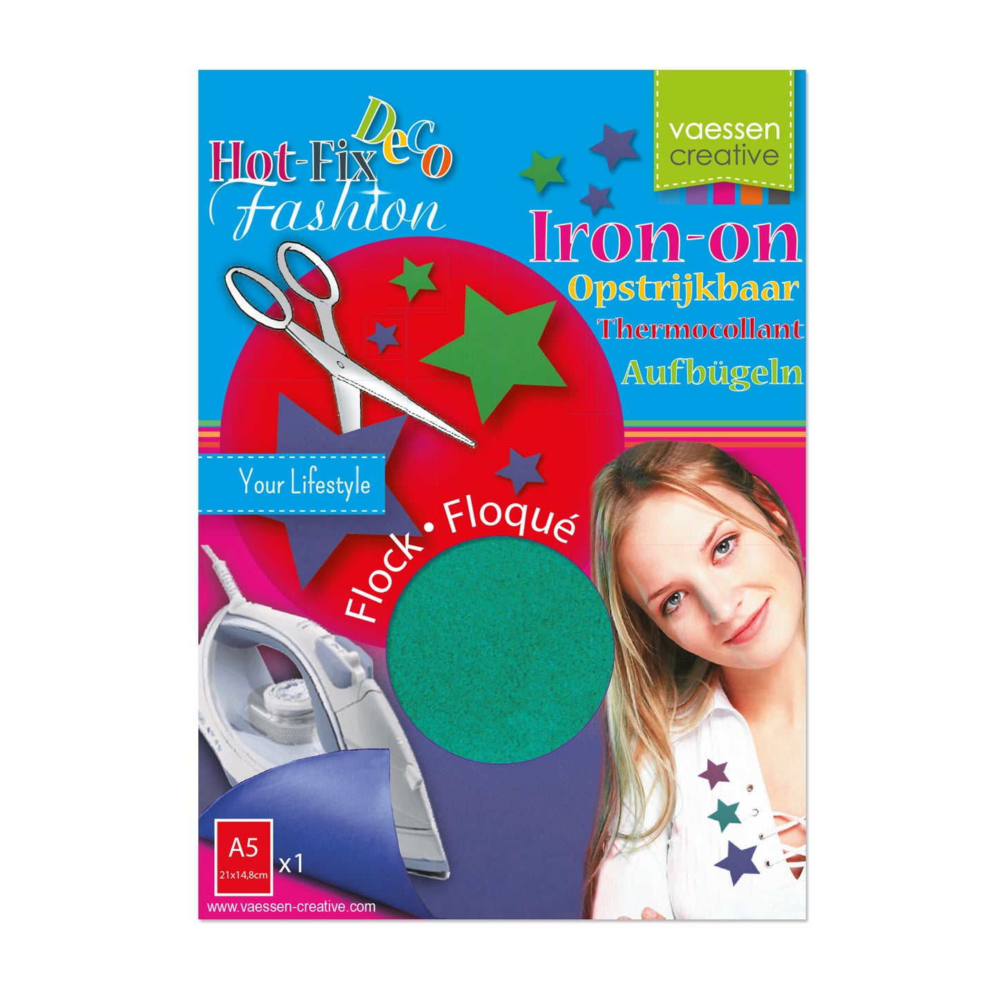 Vaessen creative • flock 21x14,8cm blister groen