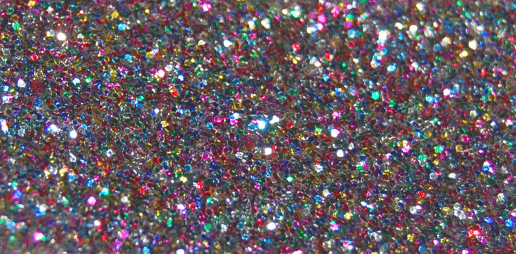 Vaessen creative • hotfix glitter transfer blister 21x14,8cm multi donker
