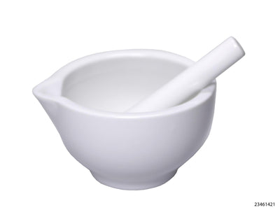 Vijzel keramiek dia 8 cm wit