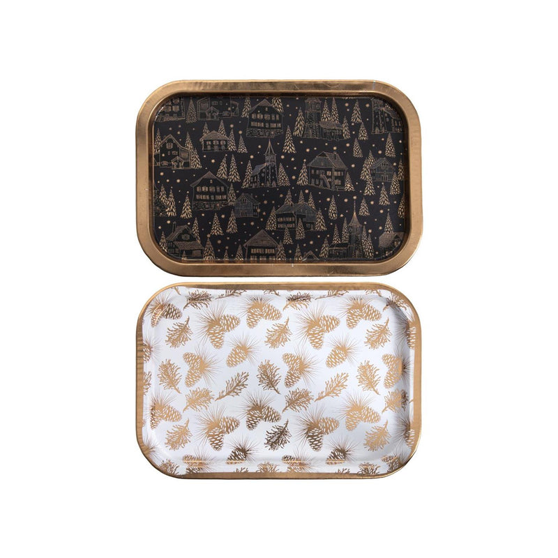 Svenska living dienblad 34x23x1,5cm metaal