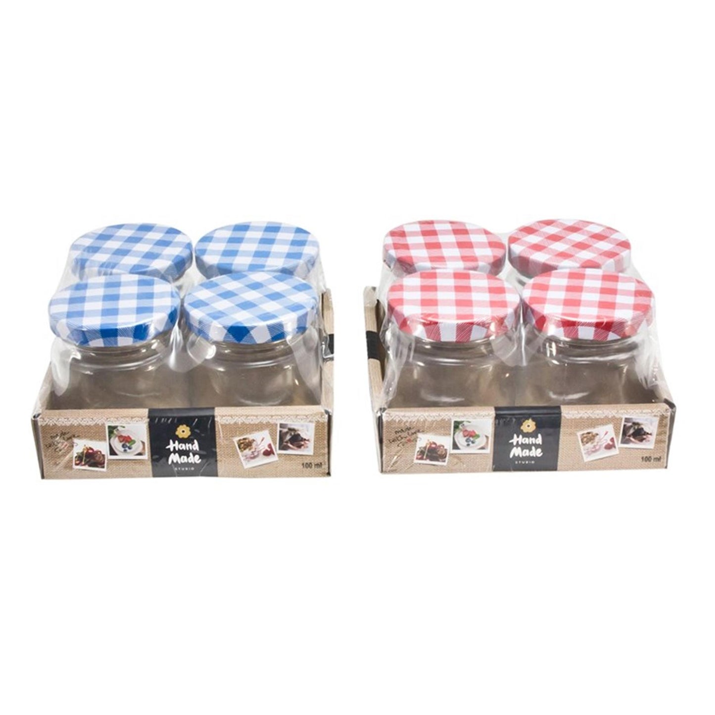 Kitchen tools jampot weckpot 100ml 5,5x6,5 cm pak a 4 stuks