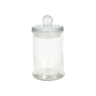Voorraadpot glas knop ø6x11cm