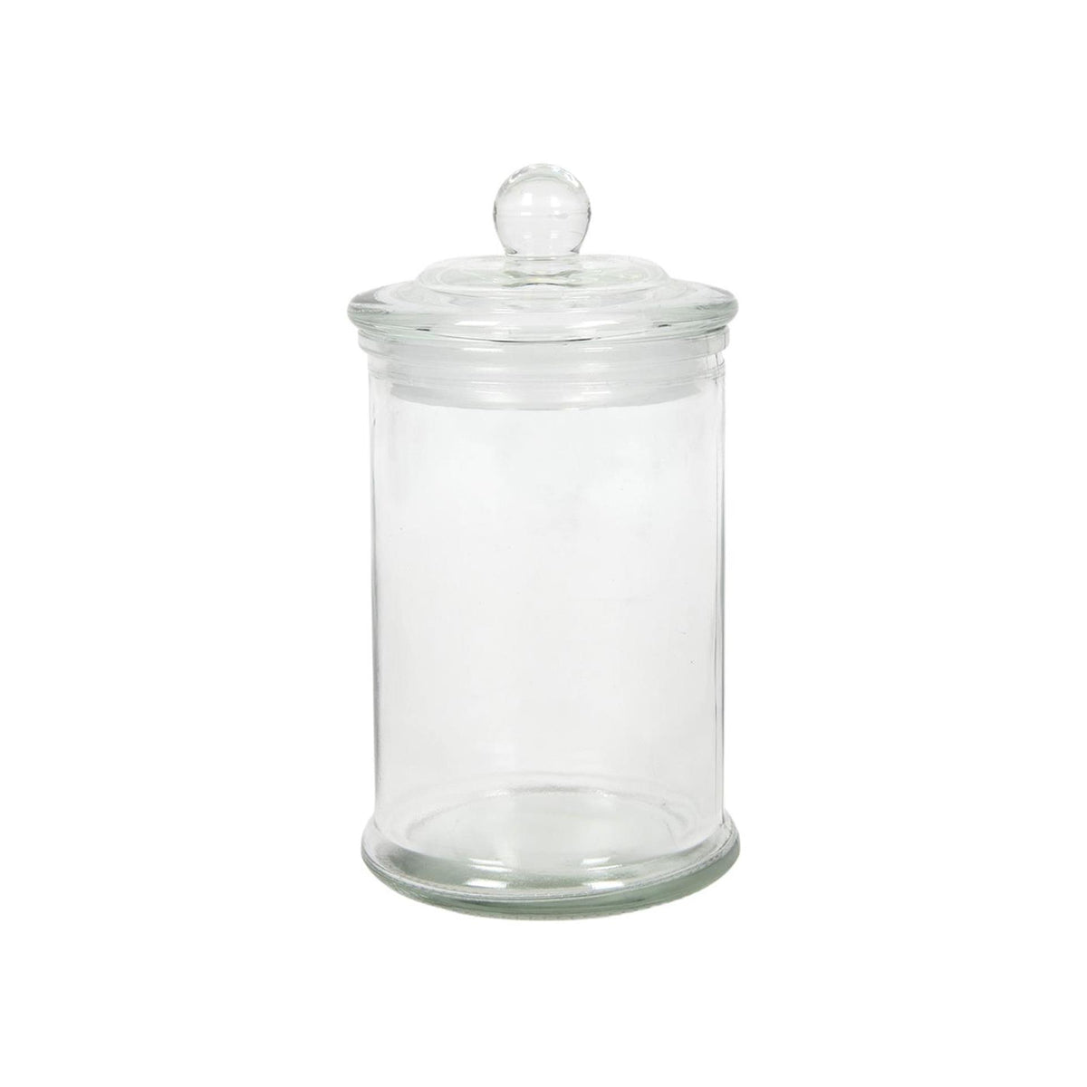 Voorraadpot glas knop ø8x14,5cm
