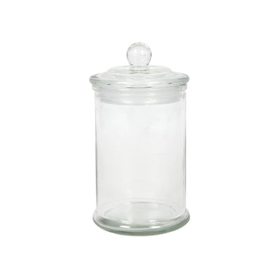 Voorraadpot glas knop ø8x14,5cm