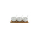 Food for fun sauzenset 7-delig met houten plank en witte schaaltjes