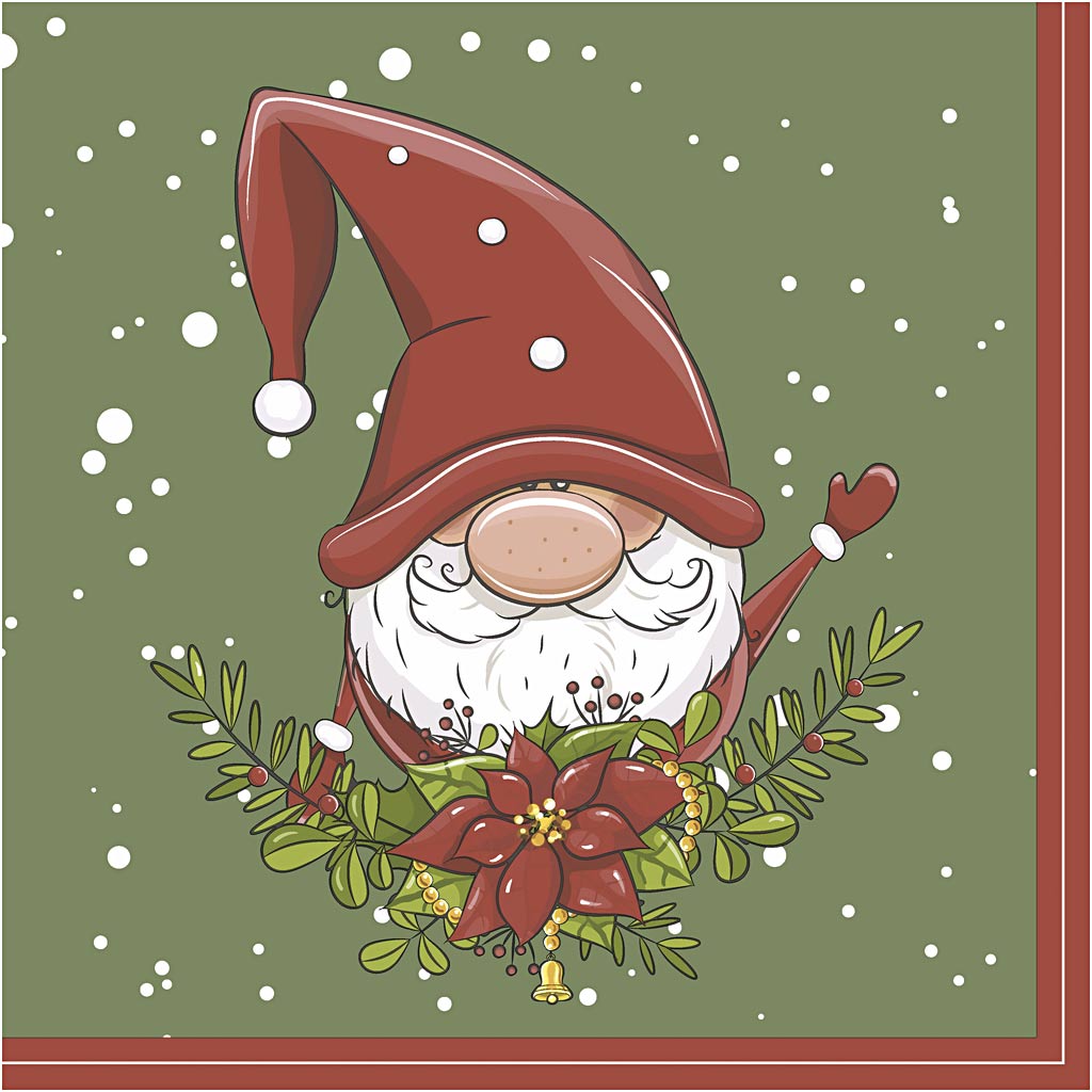 Servetten, elf, afm 33x33 cm, 20 stuk 1 doos
