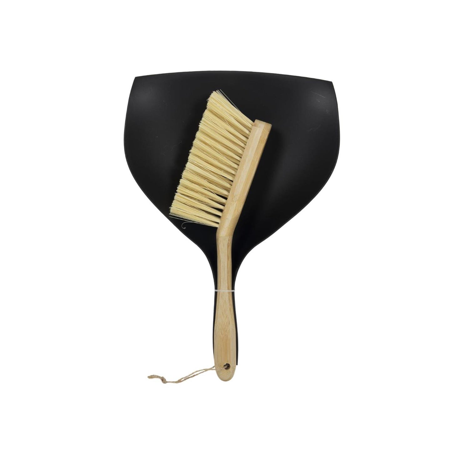 Stoffer en blik bamboe zwart