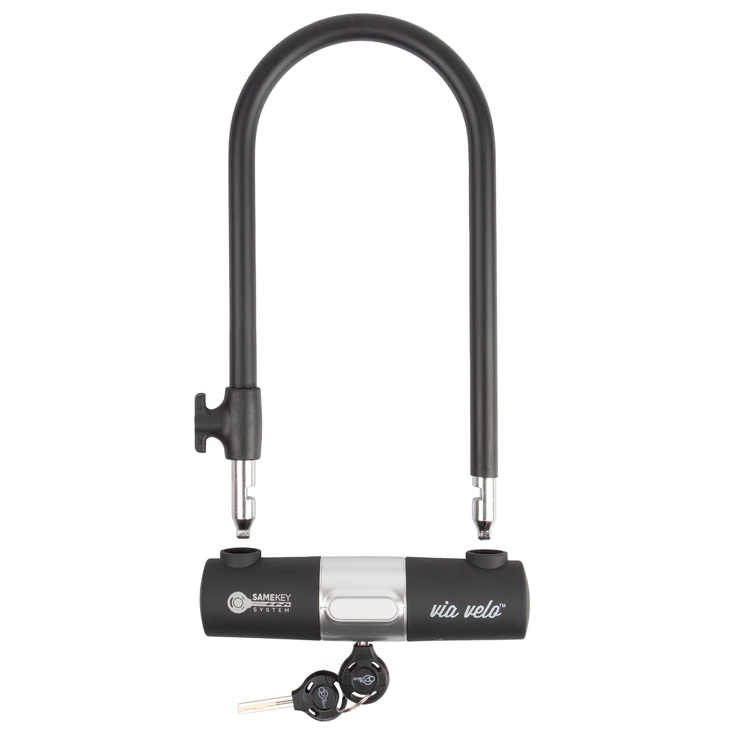 Via velo 2 in 1 shackle lock with spiral cable