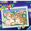 Ravensburger creart schilderen op nummer - pluizige konijntjes