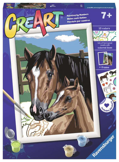 Ravensburger creart schilderen op nummer - dollen met veulens
