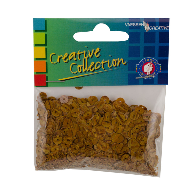 Vaessen creative • pailletten eco 6mm 20g middenbruin