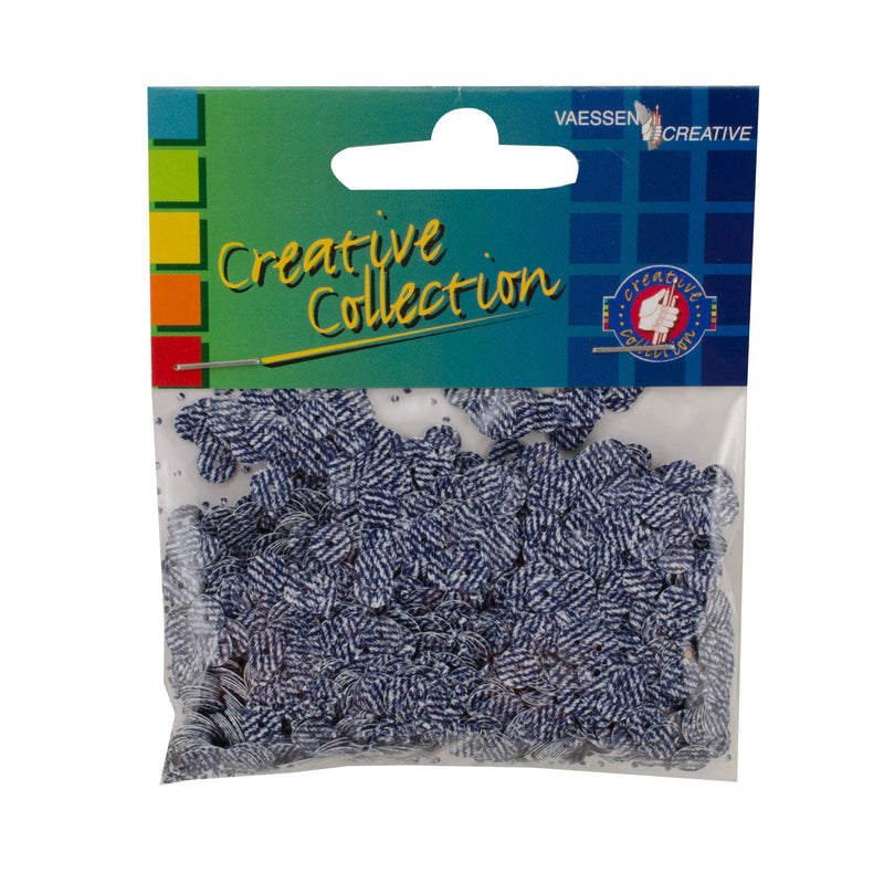 Vaessen creative • pailletten eco 6mm 20g jeansblauw