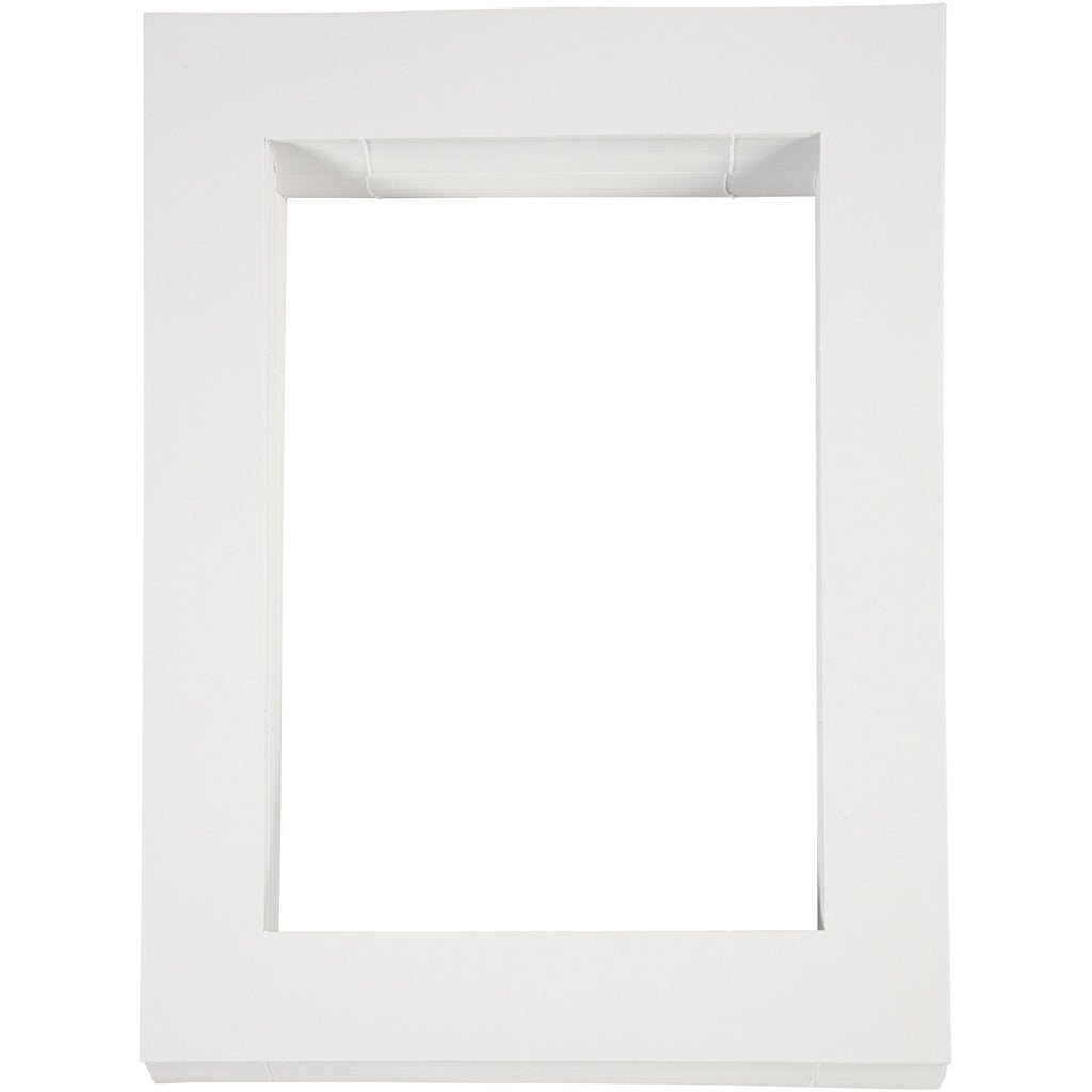 Passepartout lijsten, a4, afm 28,5x37 cm, 500 gr, wit, 100 stuk 1 doos