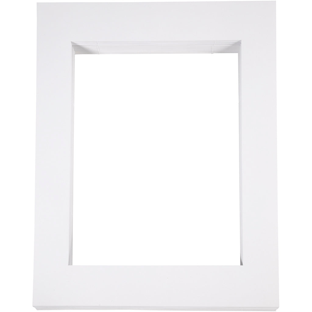 Passepartout lijsten, a3, afm 40x50 cm, 500 gr, wit, 100 stuk 1 doos