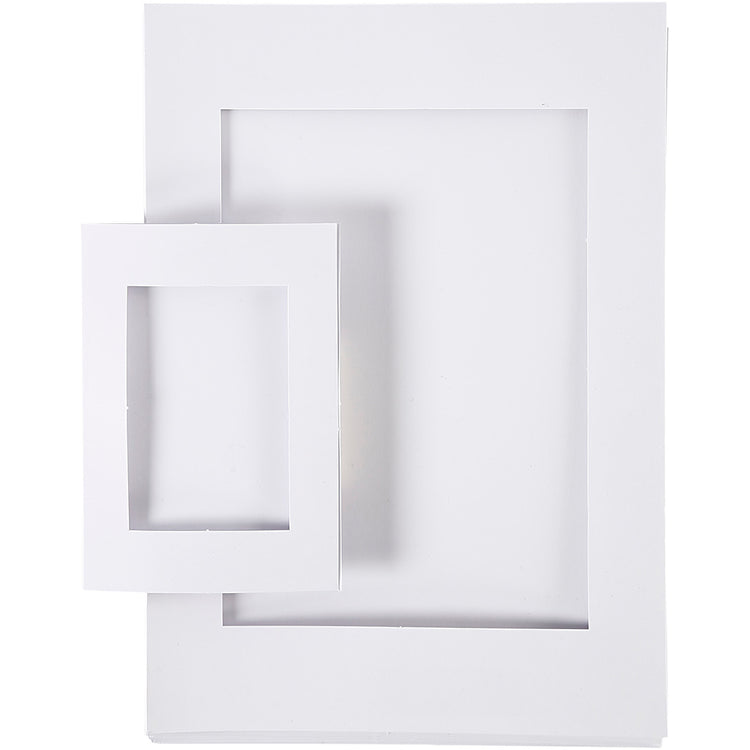 Creativ company http: www.cchobby.nl passepartout-lijsten-afm-a4-a6-230-gr-wit-2x60-stuk-1-doos