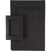 Https: www.cchobby.nl passepartout-lijsten-afm-a4-a6-180-gr-zwart-2x60-stuk-1-doos - afbeelding 1