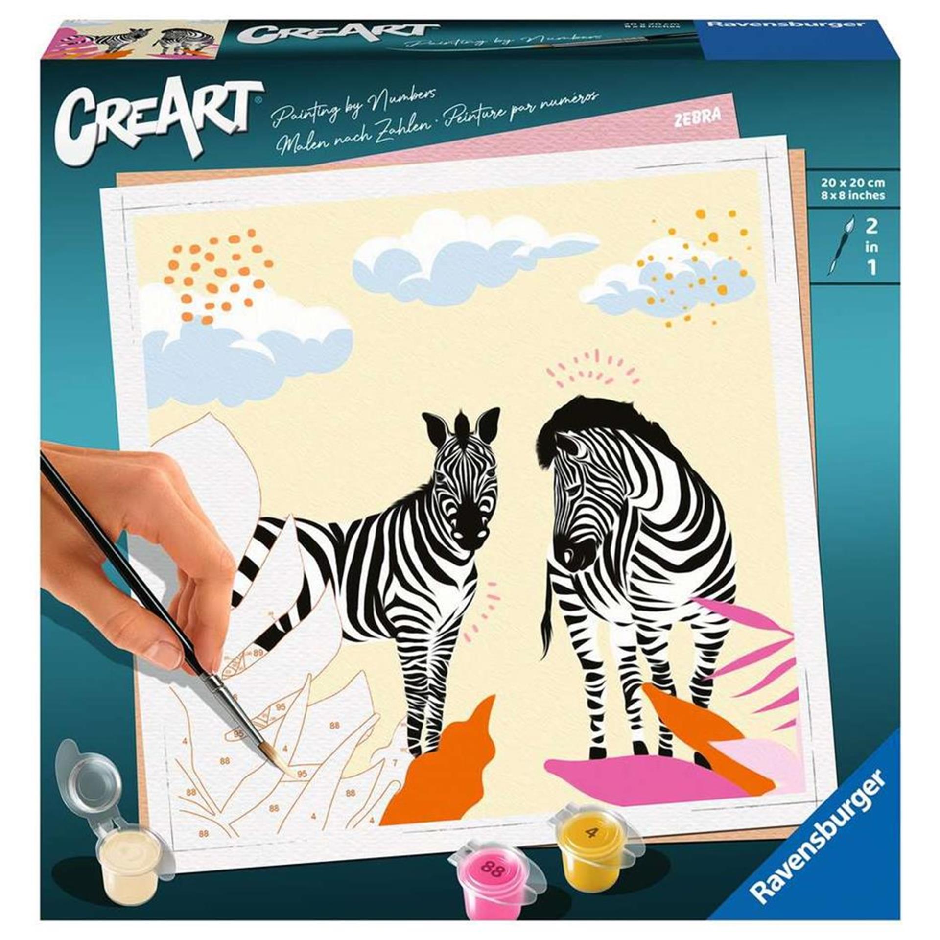Ravensburger zebra - schilderen op nummer voor volwassenen