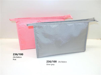 Toilettas roze of zilver 29x19x8cm