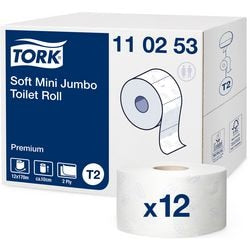 Toiletpapier tork t2 premium 170m 2-laags wit