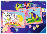 Ravensburger creart prancing ponies - schilderen op nummer voor kinderen - afbeelding 1