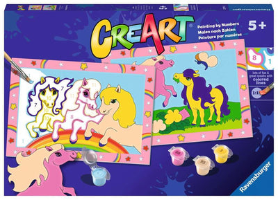 Ravensburger creart prancing ponies - schilderen op nummer voor kinderen