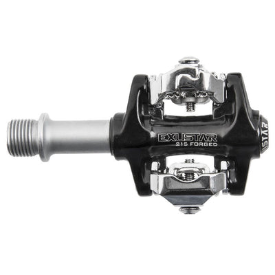 Exustar e-pm215 spd pedaal zwart zilver
