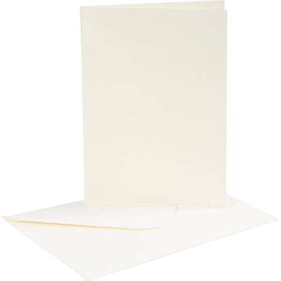 Creativ company kaarten enveloppen 15x10,5 cm off-white 10 stuks