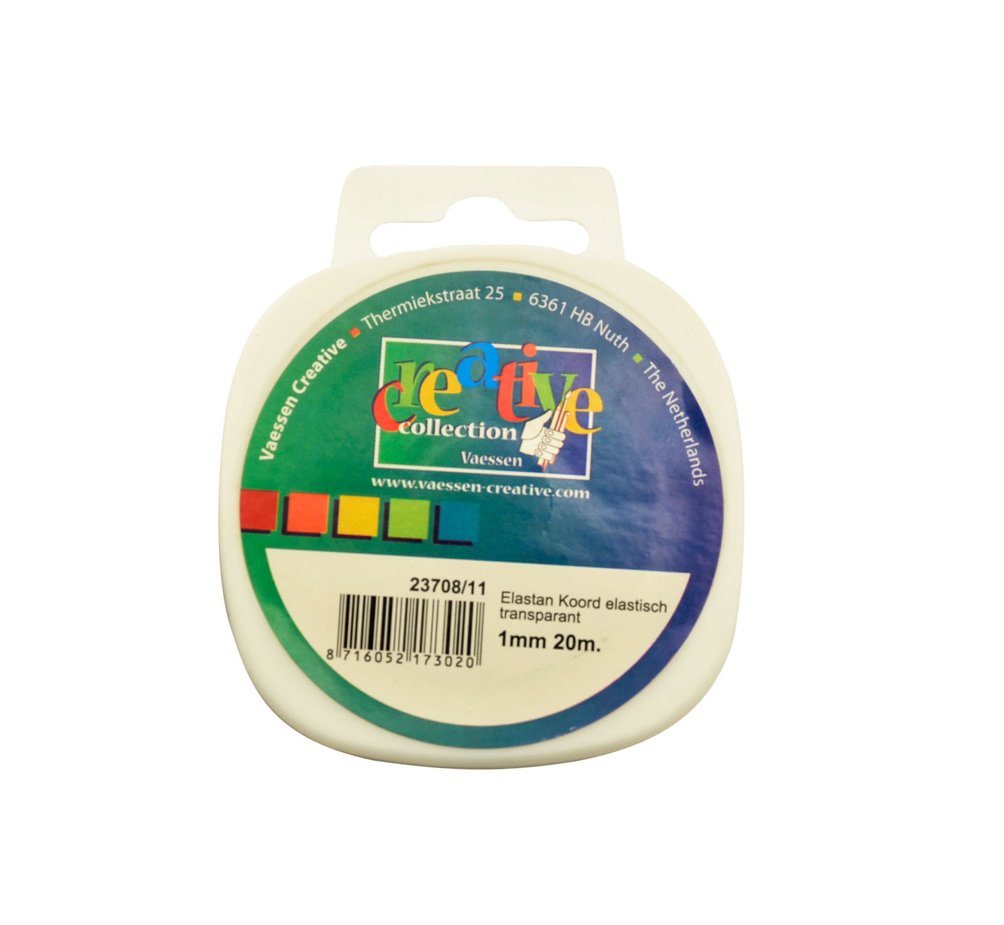 Vaessen creative • elastisch garen 1mm 20m transparant