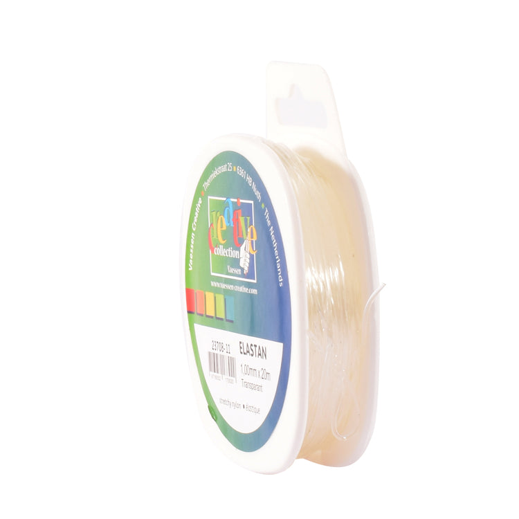 Vaessen creative • elastisch garen 1mm 20m transparant