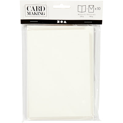 Creativ company kaarten enveloppen 15x10,5 cm off-white 10 stuks