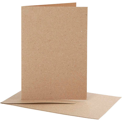 Creativ company kaarten enveloppen 10,5x15 cm naturel 10 stuks