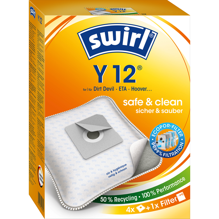 Swirl? 1069534 - swirl stofzuigerzak y12 4 mp + | 3 stuks