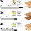 Wolfcraft decoupeerzaagblad-set | 12-delig | t-schaft | 1 set - 2377000