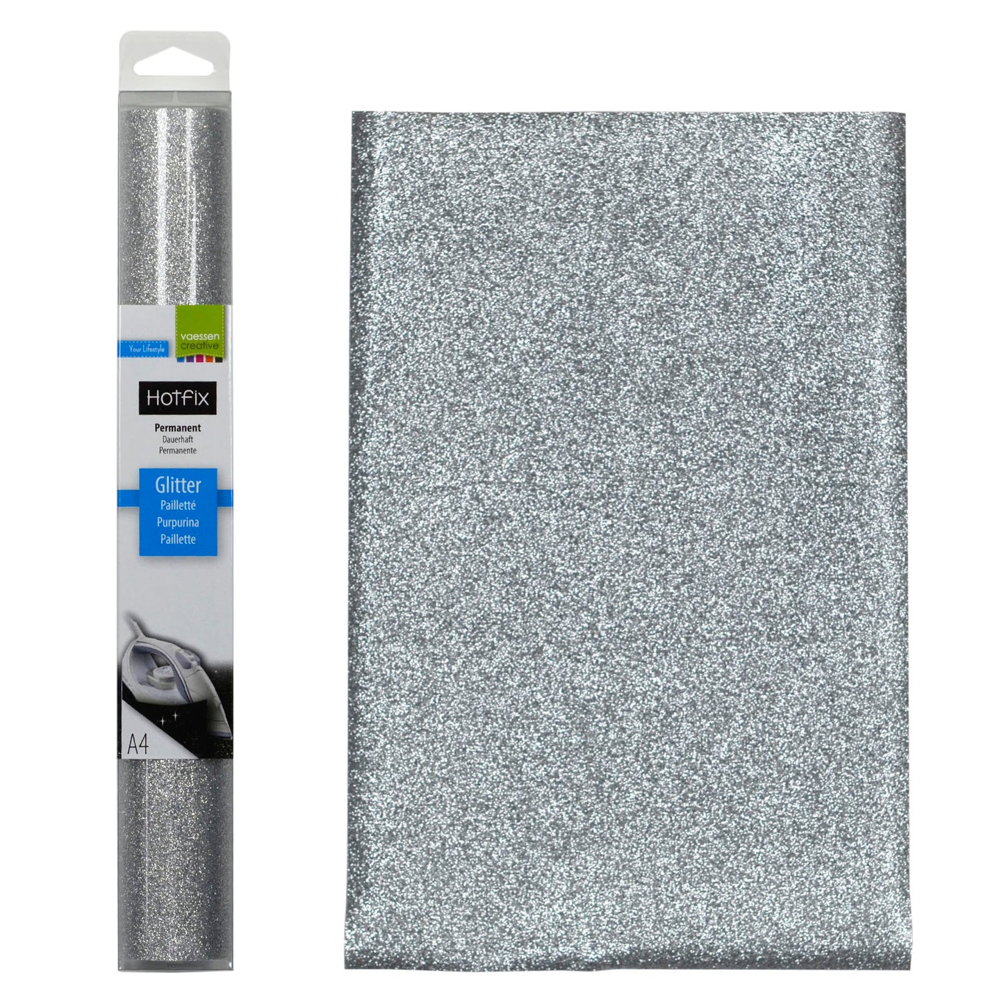 Vaessen creative • glitter flex a4 silver