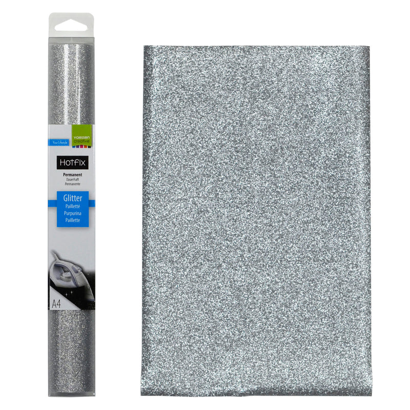 Vaessen creative • glitter flex a4 silver