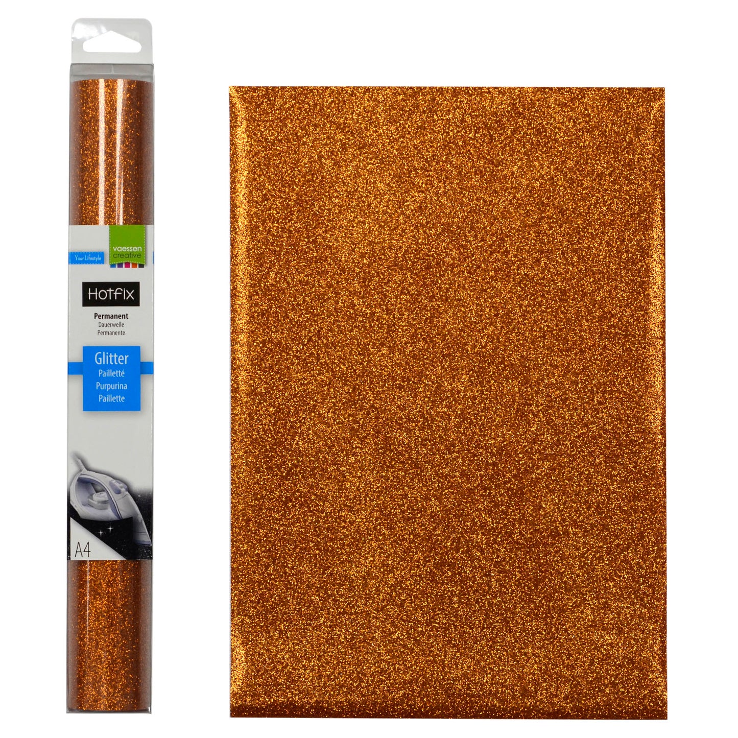 Vaessen creative • glitter flex a4 copper