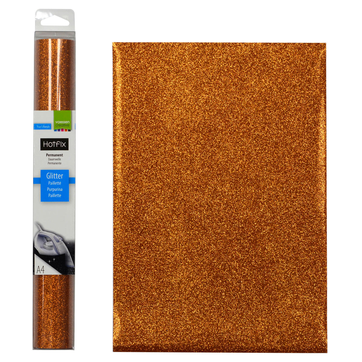 Vaessen creative • glitter flex a4 copper