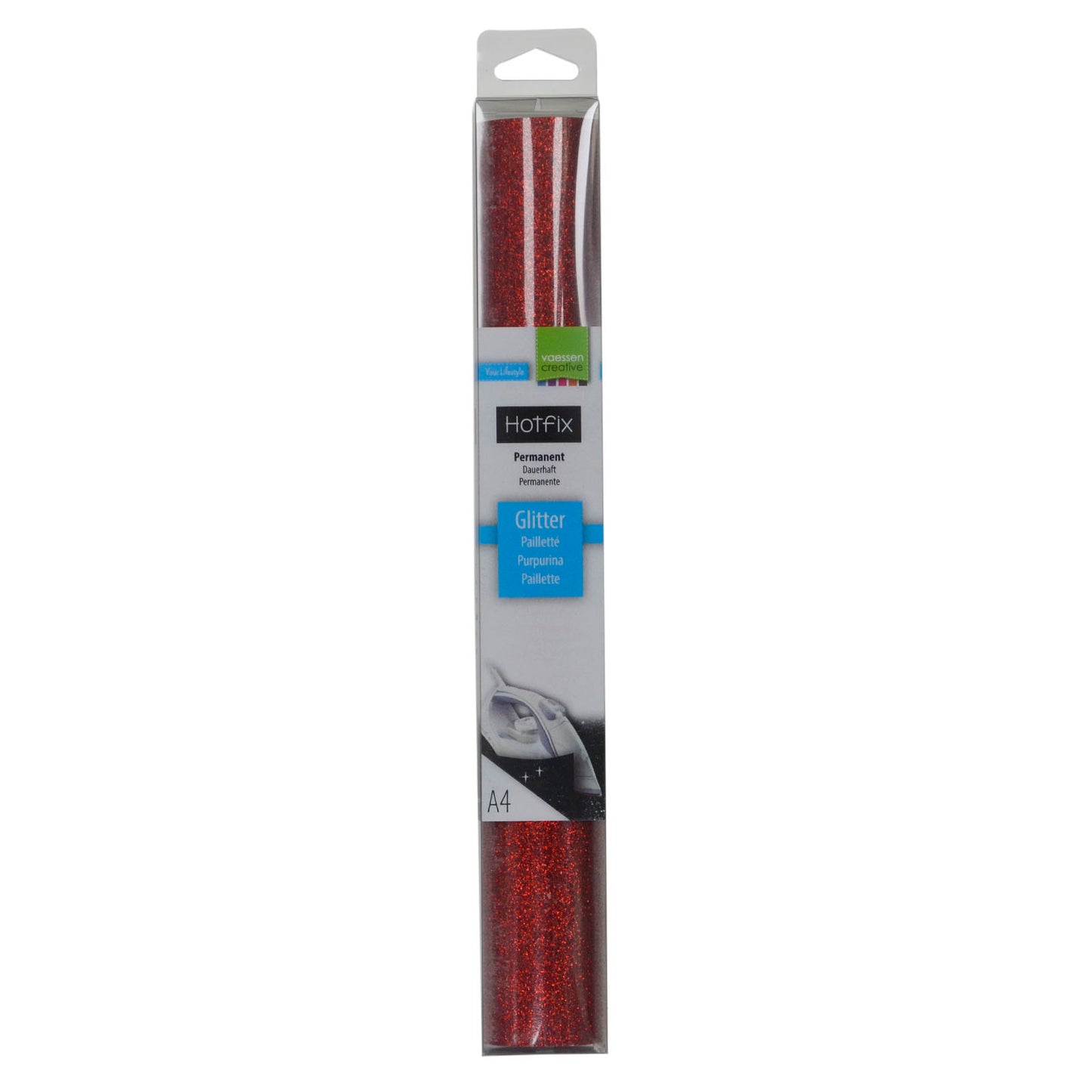 Vaessen creative • glitter flex a4 red