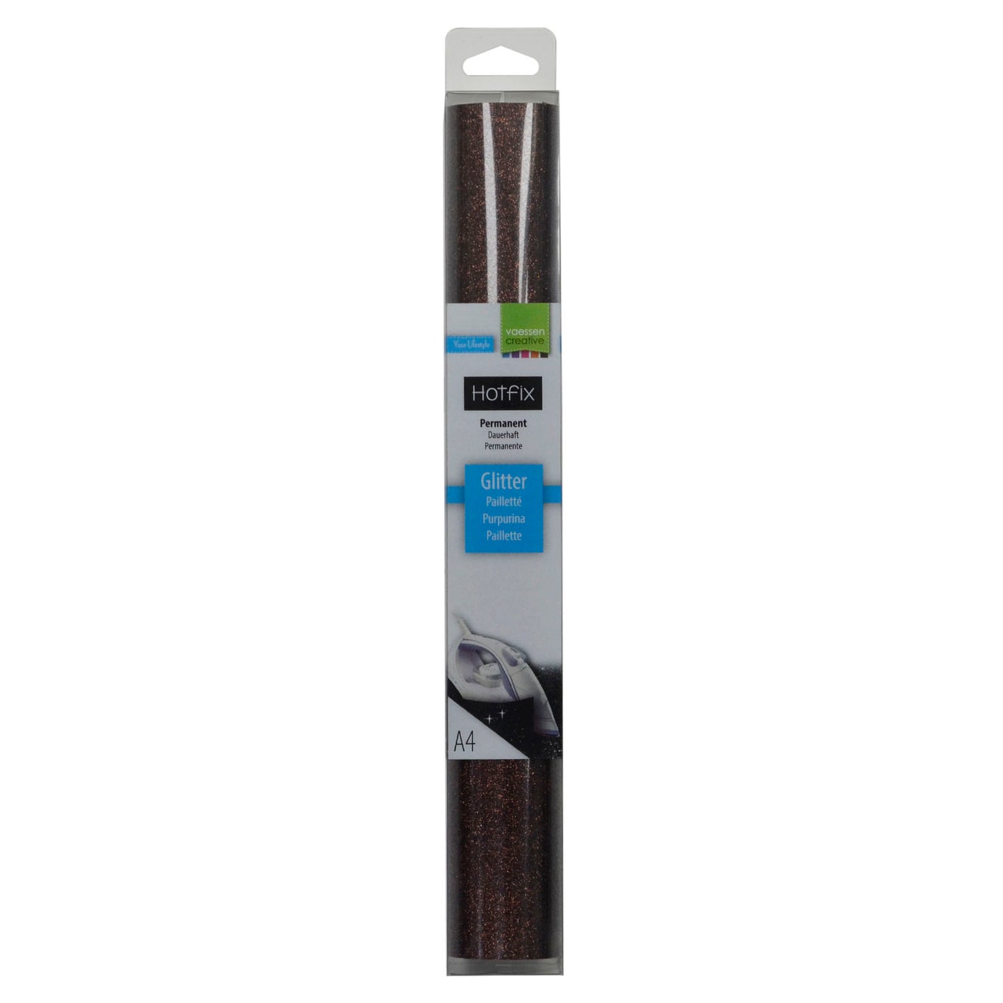 Vaessen creative • glitter flex a4 brown