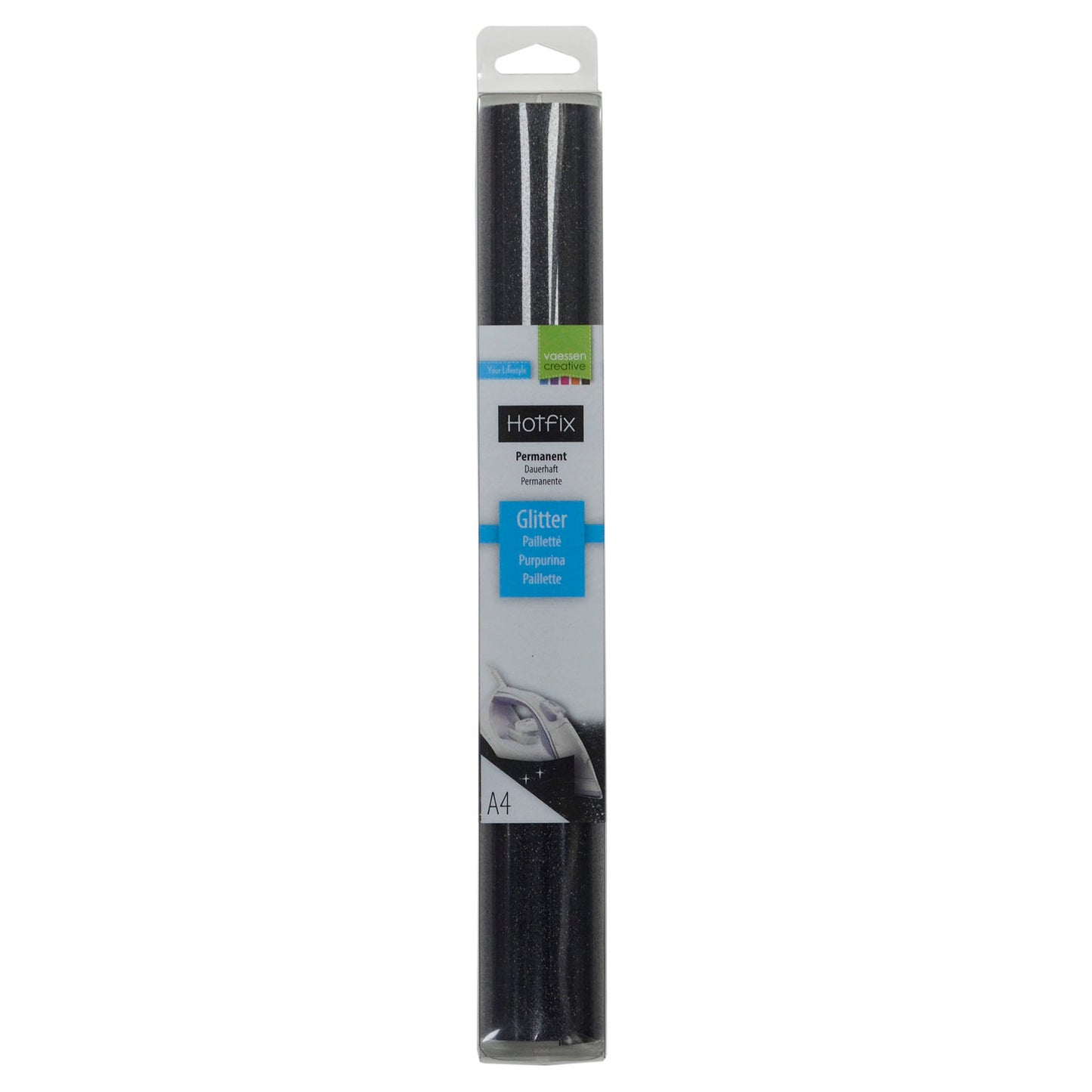 Vaessen creative • glitter flex a4 black