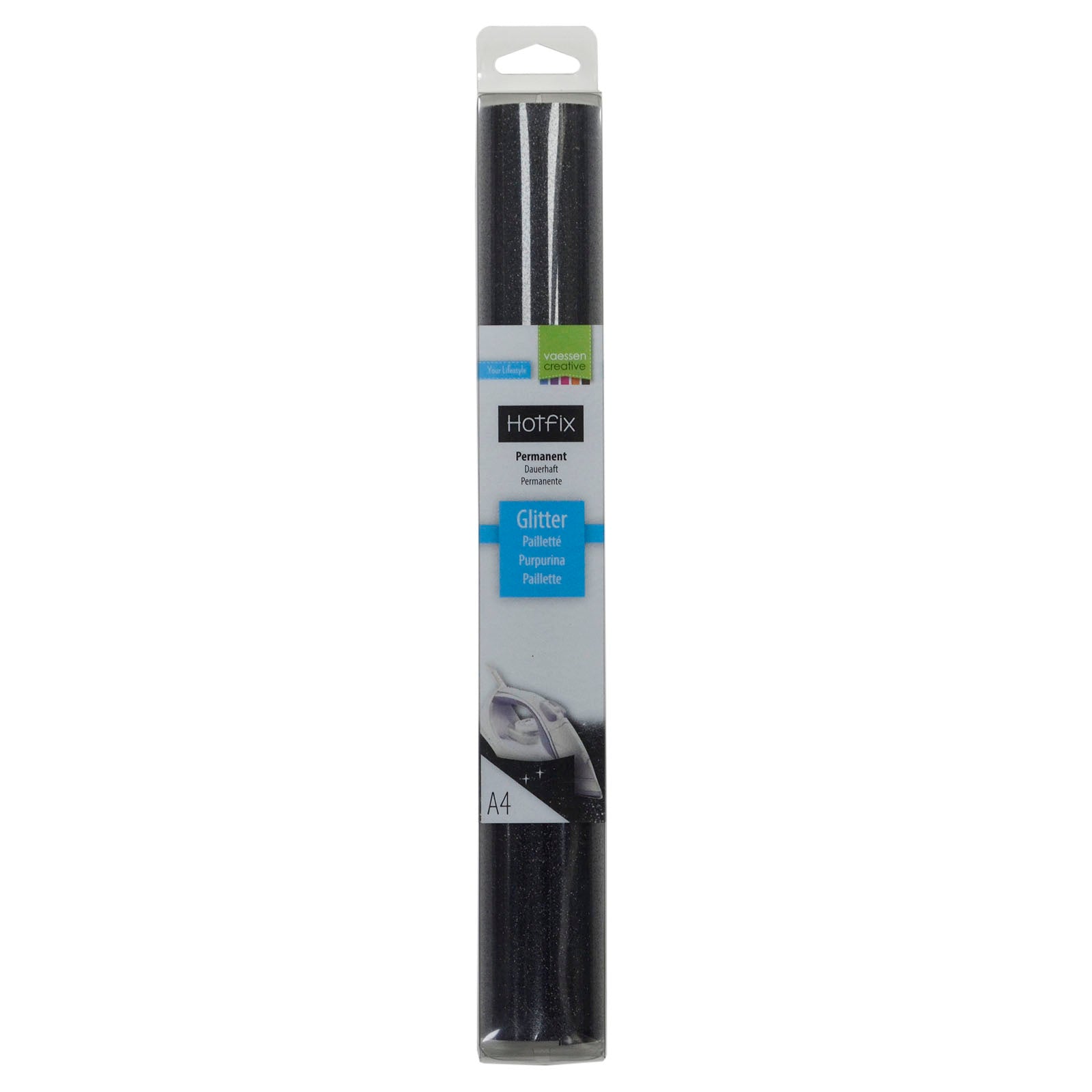 Vaessen creative • glitter flex a4 black