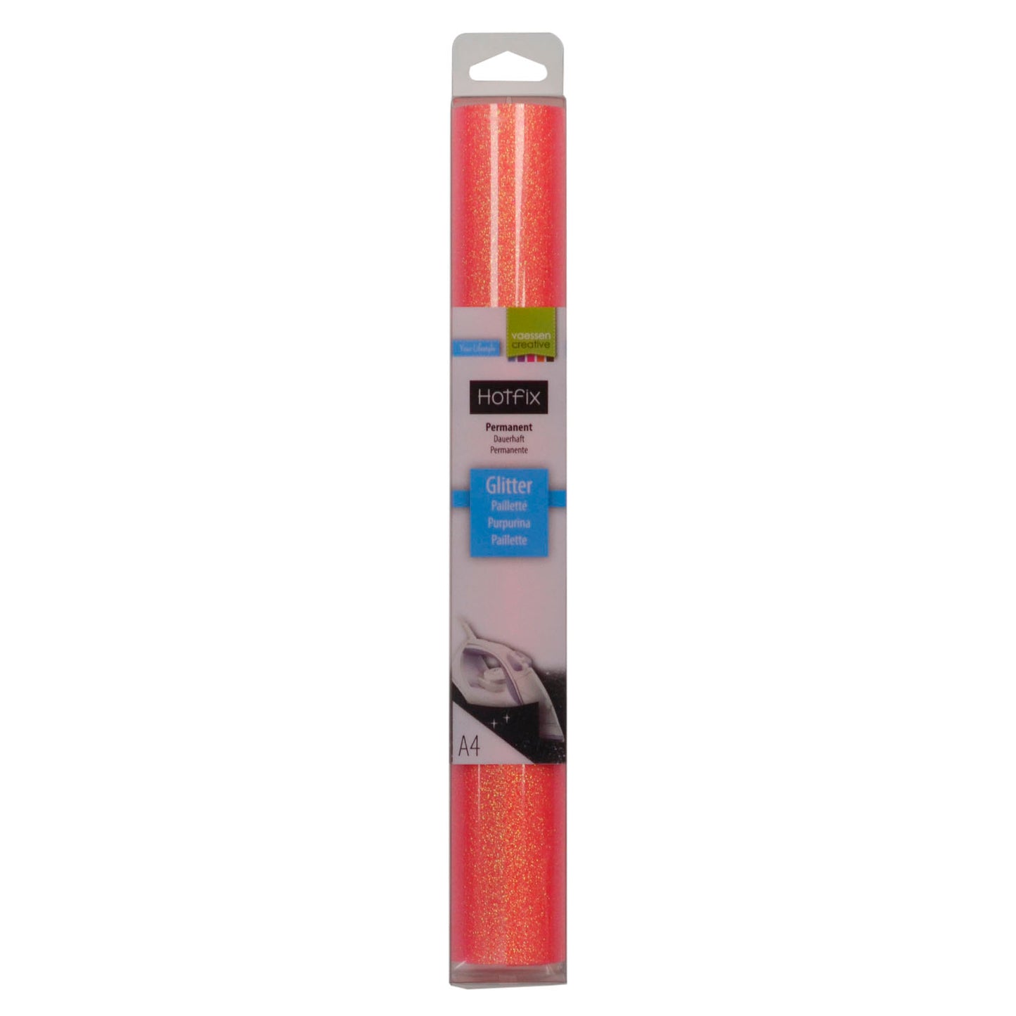 Vaessen creative • glitter flex a4 fluor pink