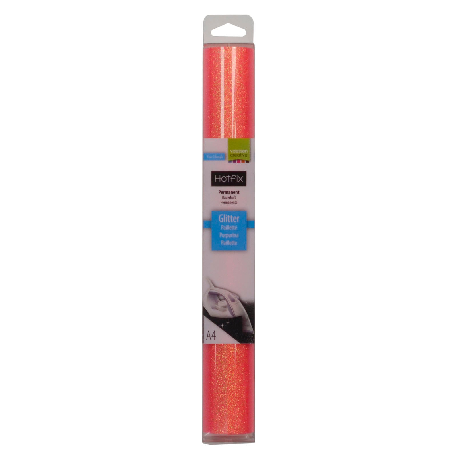 Vaessen creative • glitter flex a4 fluor pink