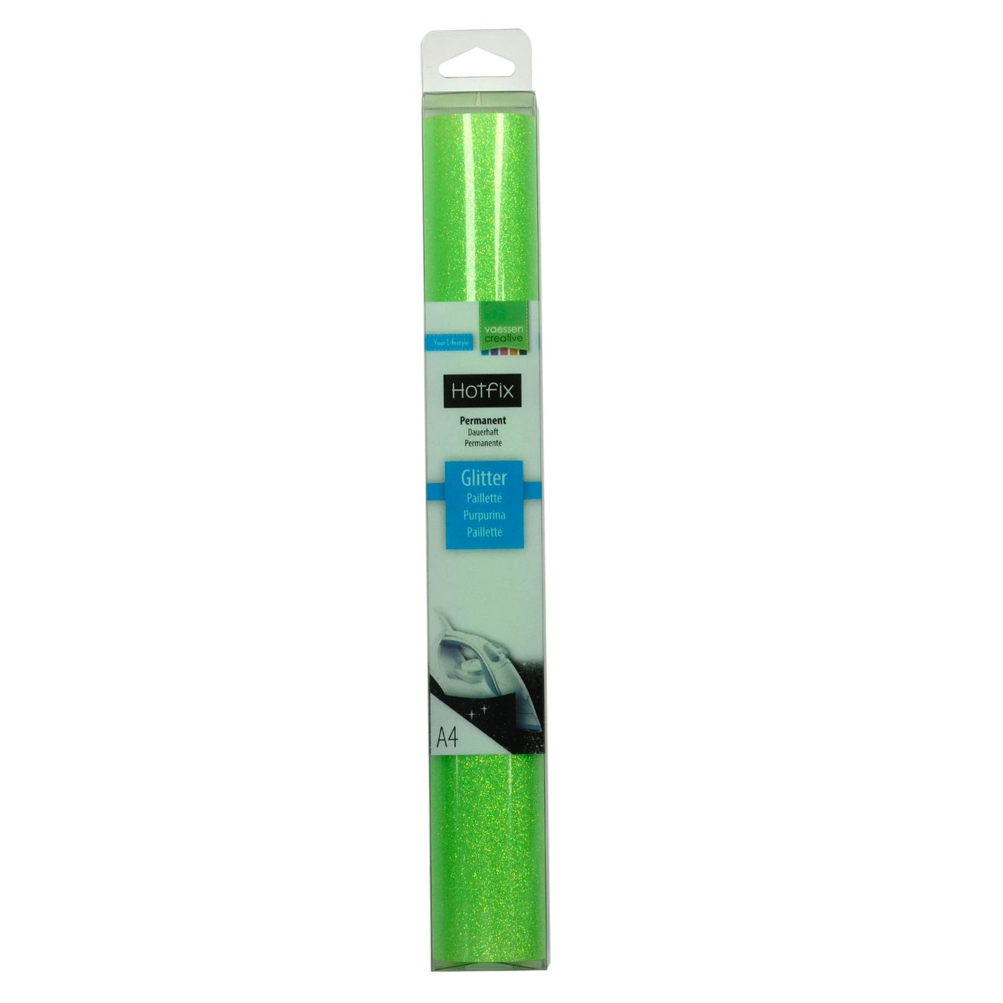 Vaessen creative • glitter flex a4 fluor green