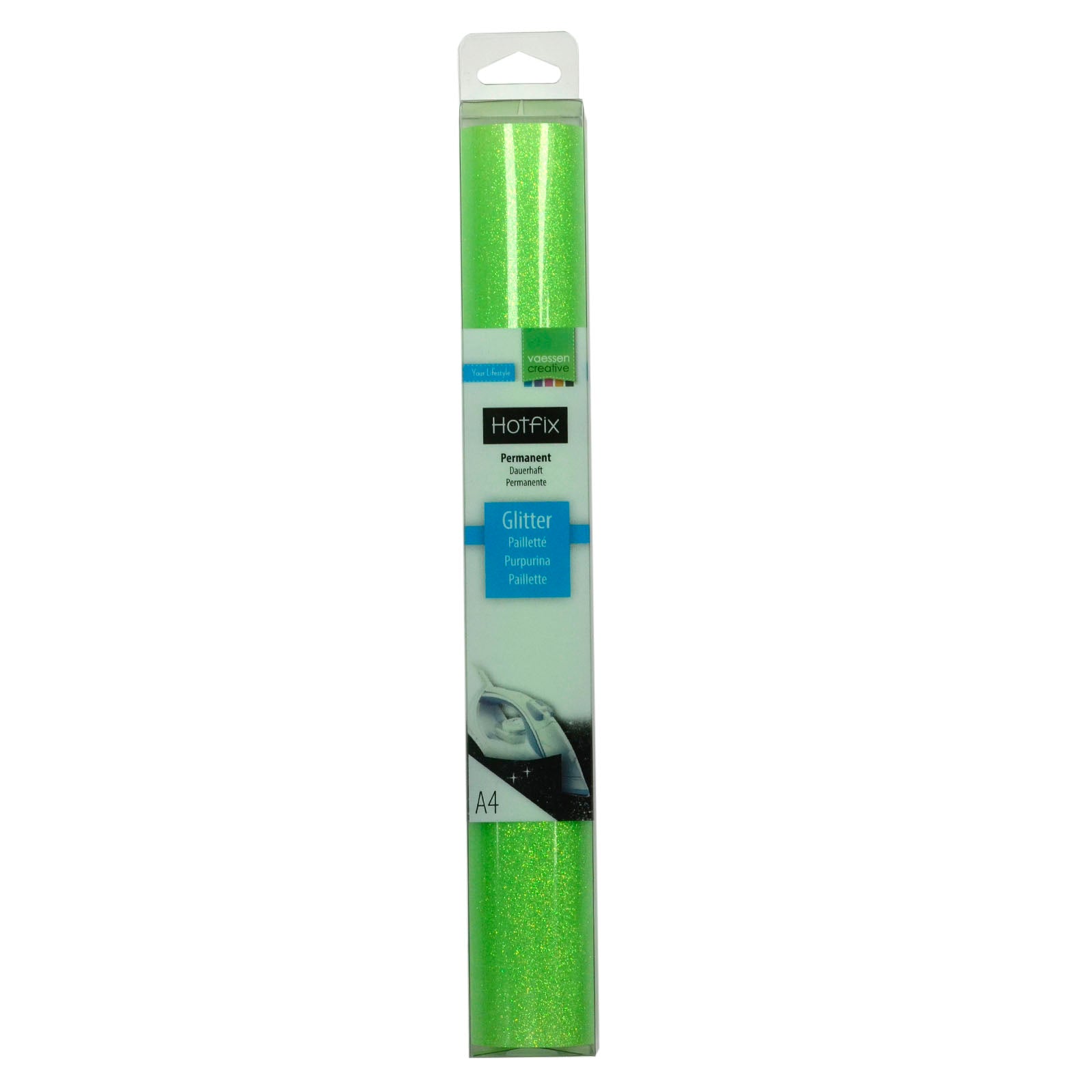 Vaessen creative • glitter flex a4 fluor green