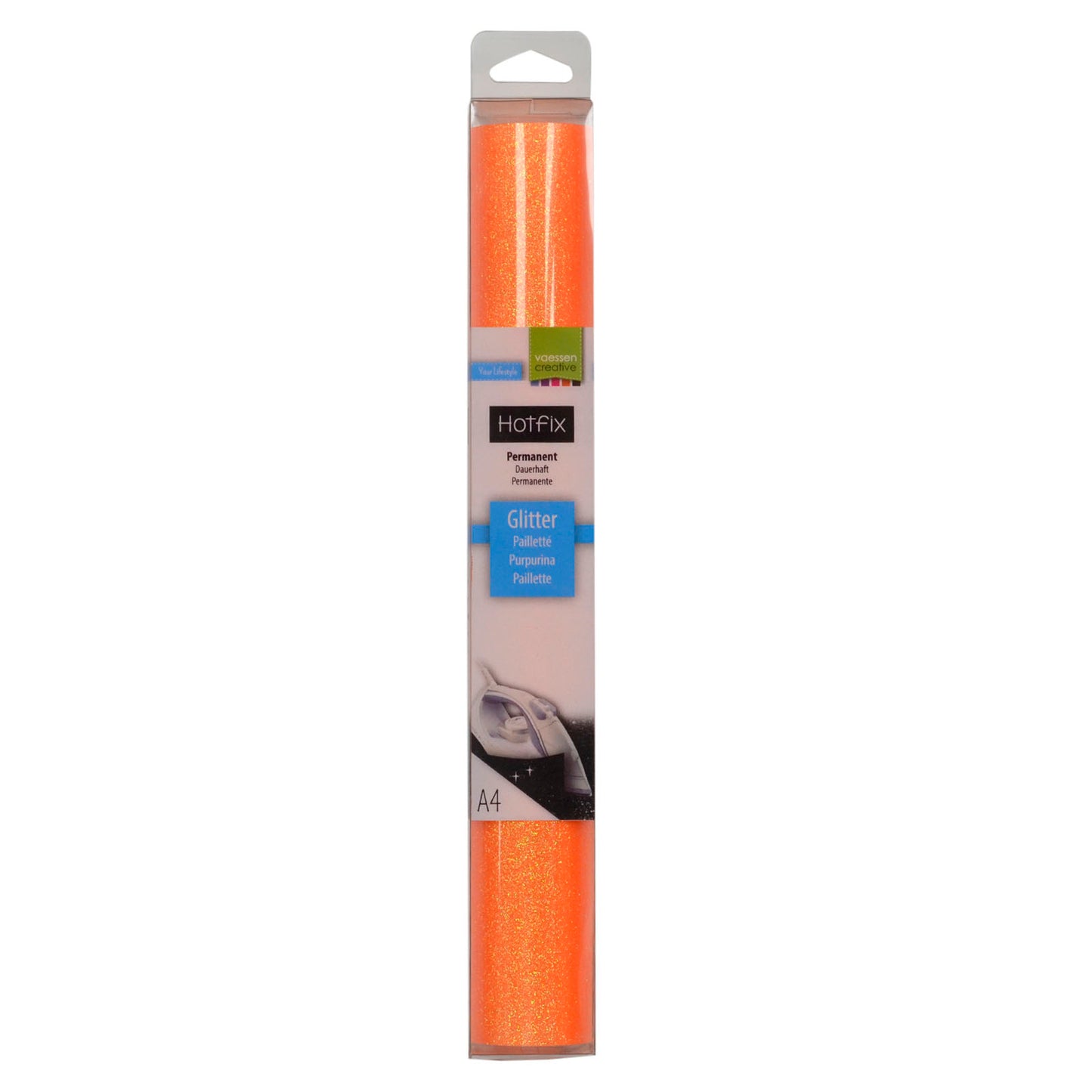 Vaessen creative • glitter flex a4 fluor orange